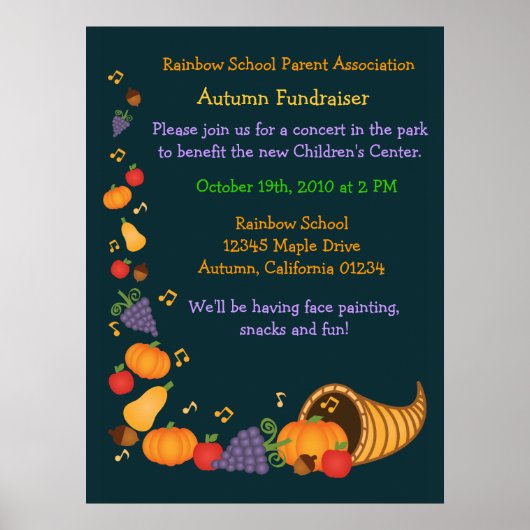 Autumn Fundraiser (groot Poster) Poster (Voorkant)