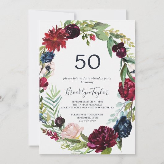 Autumn Garden | 50e verjaardag van de Bourgogne Wr Kaart (Voorkant)