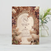 Autumn Garden Archway Wedding Kaart (Staand voorkant)