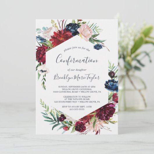 Autumn Garden | Bevestiging Bourgogne Kaart (Staand voorkant)