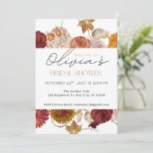 Autumn Garden Bloom Bruids Douche Uitnodiging (Staand voorkant)
