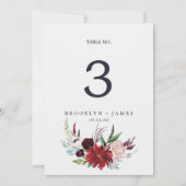 Autumn Garden | Bogundy 5x7"-tabelnummer (Achterkant)