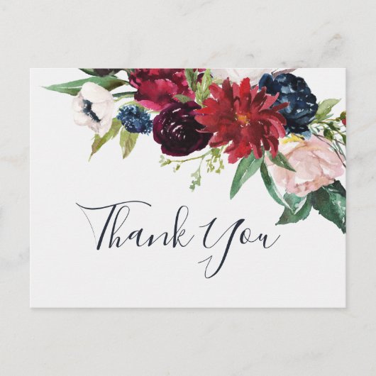 Autumn Garden | Bourgogne Dank u Briefkaart (Voorkant)