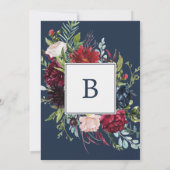 Autumn Garden | Bourgogne Het huwelijk van Kaart (Achterkant)