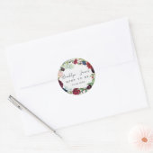 Autumn Garden | Burgundy Munt to be Favor Sticker (Envelop)