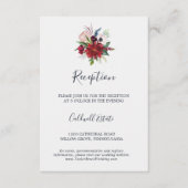 Autumn Garden | Burgundy Reception Insert Kaart (Voorkant)