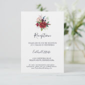 Autumn Garden | Burgundy Reception Insert Kaart (Staand voorkant)