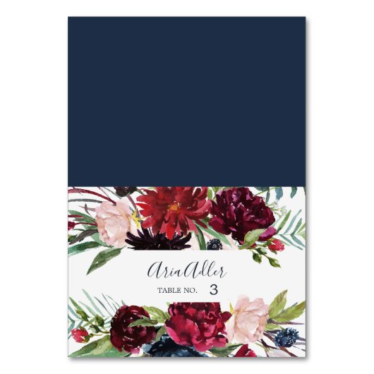 Autumn Garden | Burgundy Weduwgoedkaarten Kaart (Voorkant)