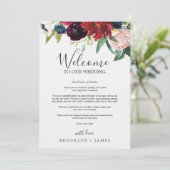 Autumn Garden Burgundy Welkomstbrief & reisroute (Staand voorkant)