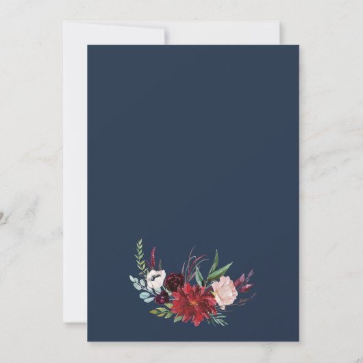 Autumn Garden | Dinner van de repetitie van Bourgo Kaart (Achterkant)