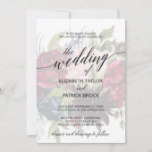 Autumn Garden | Elegant Calligraphy Faded Wedding Kaart (Voorkant)