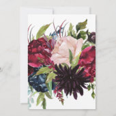 Autumn Garden | Elegant Calligraphy Faded Wedding Kaart (Achterkant)