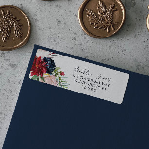 Autumn Garden   Etiket retouradres Burgundy