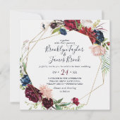 Autumn Garden | Geometrische bruiloft op het Burgu Kaart (Voorkant)