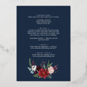 Autumn Garden | Goudolie in één bruiloft Folie Uitnodiging (Achterkant)