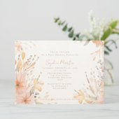 Autumn Garden Herfst Waterverf Flower Baby shower Kaart (Staand voorkant)