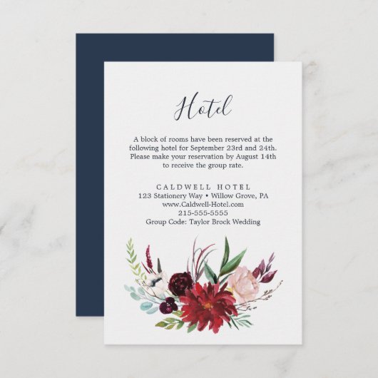 Autumn Garden | Kaart van het Burgundy Hotel Enclo (Voorkant / Achterkant)