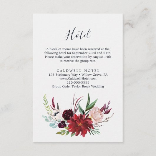 Autumn Garden | Kaart van het Burgundy Hotel Enclo (Voorkant)