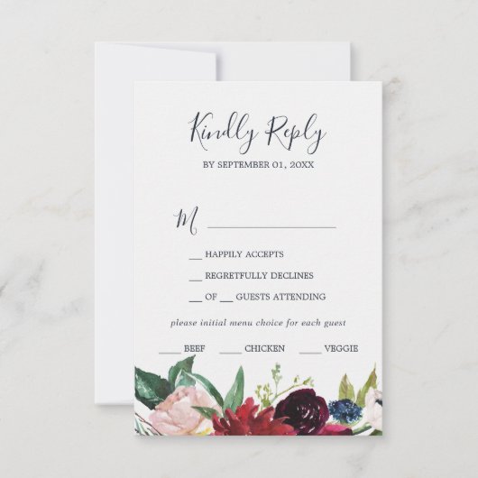 Autumn Garden | Keuze uit het menu Bourgogne RSVP- (Voorkant)