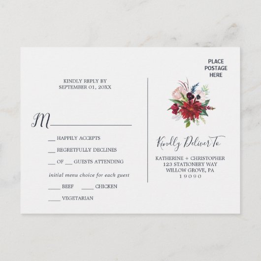 Autumn Garden | Keuze uit het menu Bourgogne RSVP- (Achterkant)