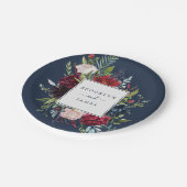 Autumn Garden | Navy Blue Wedding Papieren Bordje (Gekanteld)