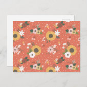 Autumn Garden Pattern Briefkaart (Voorkant / Achterkant)