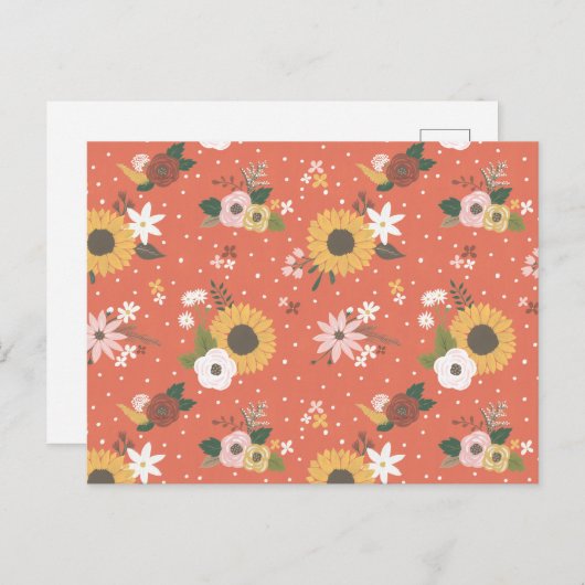 Autumn Garden Pattern Briefkaart (Voorkant / Achterkant)