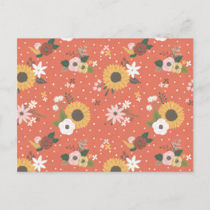 Autumn Garden Pattern Briefkaart