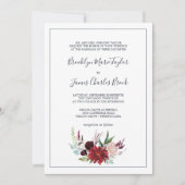 Autumn Garden | Plechtige bruiloft van Bourgogne Kaart (Voorkant)