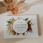 Autumn Garden Rustic Floral Circle Wedding Gastenboek<br><div class="desc">Een prachtig bijtend gastenboek voor het huwelijk met tekst in een witte cirkel omringd door een waterverf bloemkool in herfstshades van paprika, sinaasappel, bruine, bruine, goud, roze, perzik, roest, ivoor en crème. De ruggengraat is een overeenkomende schaduw van de Bourgogne met witte tekst. Ideaal voor een herfst of winterbruiloft. Zie...</div>