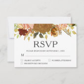 Autumn Garden Rustic Floral RSVP Kaartje (Voorkant)