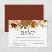 Autumn Garden Rustic Floral RSVP Kaartje (Voorkant / Achterkant)
