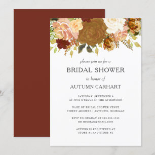 Autumn Garden Rustic Floral Vrijgezellenfeest Kaart
