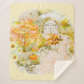 Autumn garden sherpa deken (Voorkant)