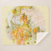 Autumn garden sherpa deken (Voorkant (horizontaal))