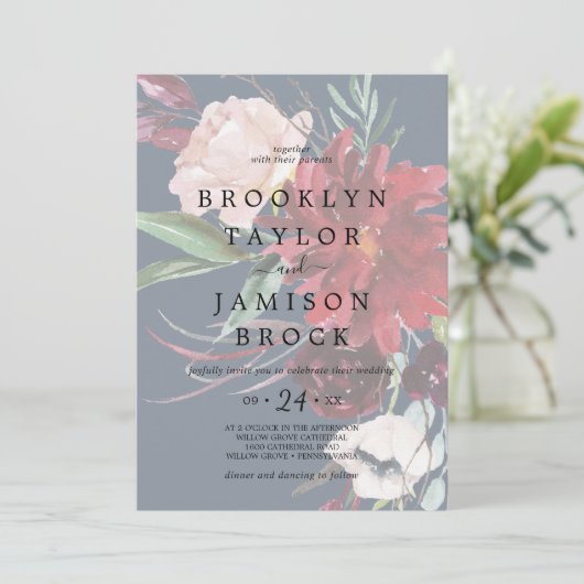 Autumn Garden | Vaste bruiloft op zee Kaart (Staand voorkant)