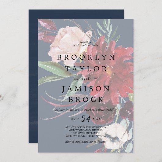 Autumn Garden | Vaste bruiloft op zee Kaart (Voorkant / Achterkant)