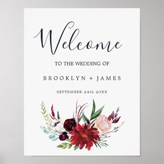 Autumn Garden | Welkomsthuwelijk van Bourgogne Poster (Voorkant)