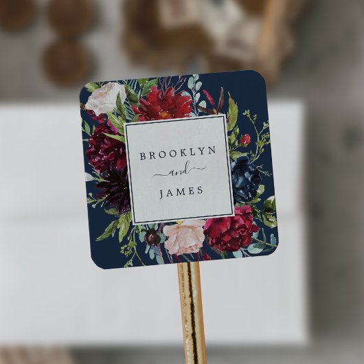 Autumn Garden | Zeeslagzegel voor marineverbinding Vierkante Sticker