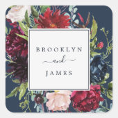 Autumn Garden | Zeeslagzegel voor marineverbinding Vierkante Sticker (Voorkant)