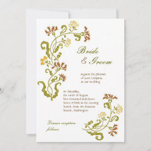 Autumn Garland Invitation Kaart