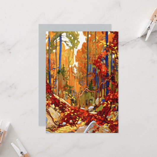 Autumn Garland van Tom Thomson, Kaart (Voorkant / Achterkant in situ)