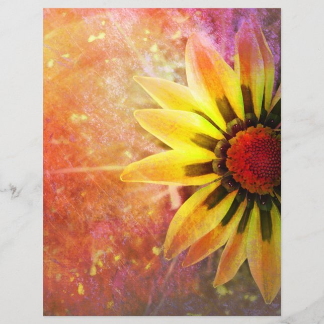 Autumn Gazania Scrapbook Paper (Voorkant)