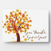 Autumn geeft Bedankt Plaque Fotoplaat (voorkant)