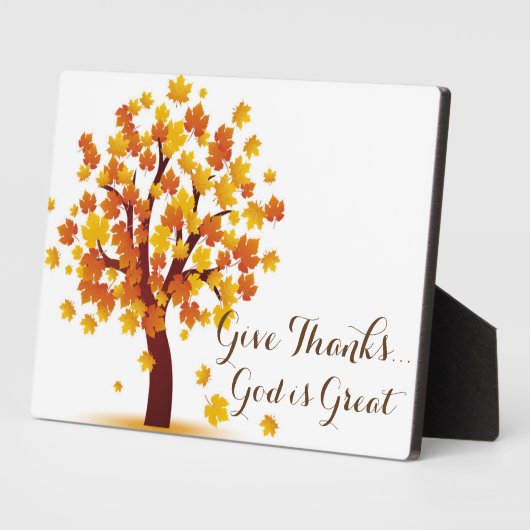 Autumn geeft Bedankt Plaque Fotoplaat (Zijkant)