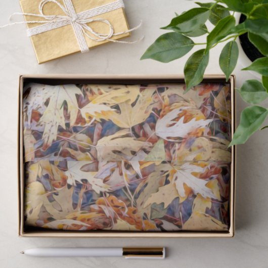 Autumn Geel Gepilde Maple Bladeren Tissuepapier (Geschenk)