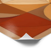 Autumn-geïnspireerde geometrische Quilt Pattern Ar Perfect Poster (Hoek)