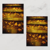 Autumn gele bladeren visitekaartje (Voorkant / Achterkant)