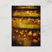 Autumn gele bladeren visitekaartje (Achterkant)