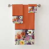 Autumn gemengde waterverf florale badhanddoekset bad handdoek (Insitu)